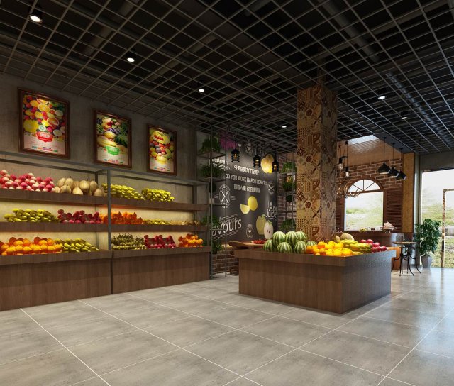 Business – Shop – Fruit Shop – 9434 3D Model