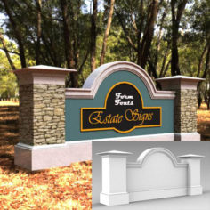 Estate Signs 3D Model