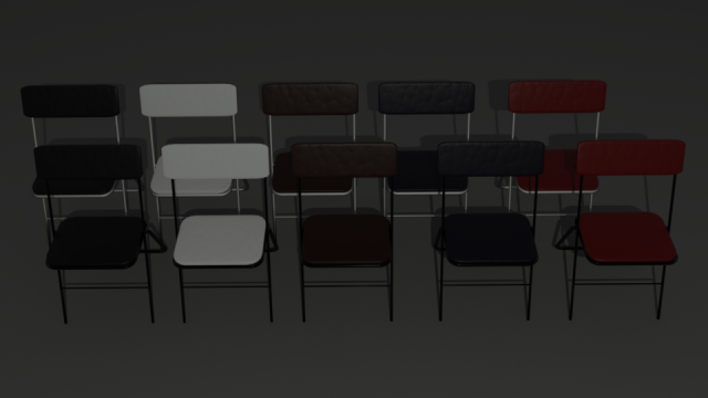 Folding Chairs 3D Model