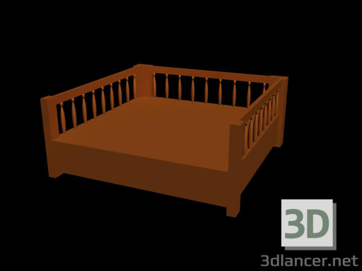 3D-Model 
trestle bed