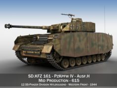 PzKpfw IV – Panzer 4 – AusfH – 615 3D Model