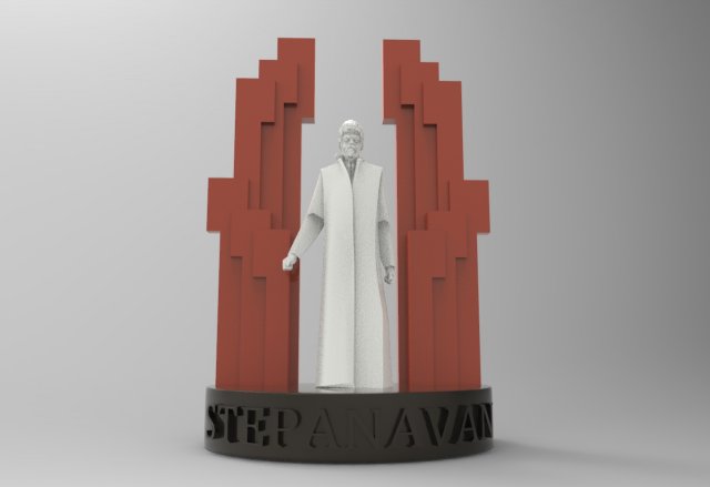 Stepan Shahumyan monument memorial statue Stepanavan Armenia 3D Model