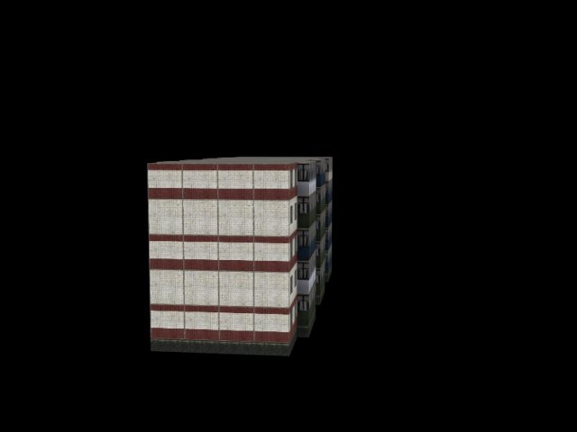 5 floor building 3D Model