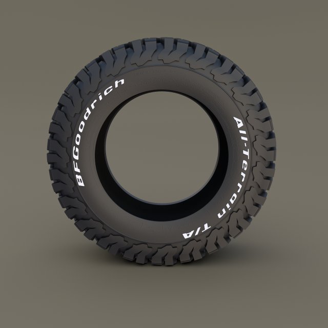 BF Goodrich AT Tire 3D Model