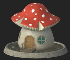 Cartoon mushroom house 3D Model