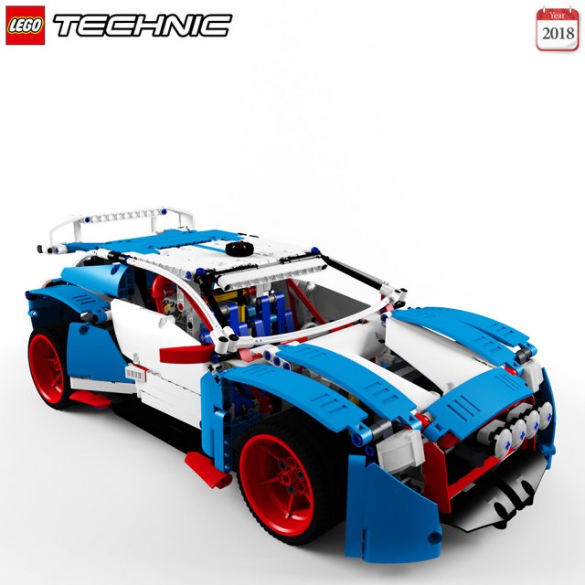 Lego 42077 Rally Car 3D Model