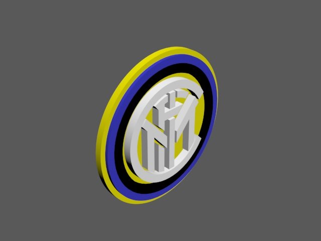 Inter Milan FC 3d Logo or Badge 3D Model
