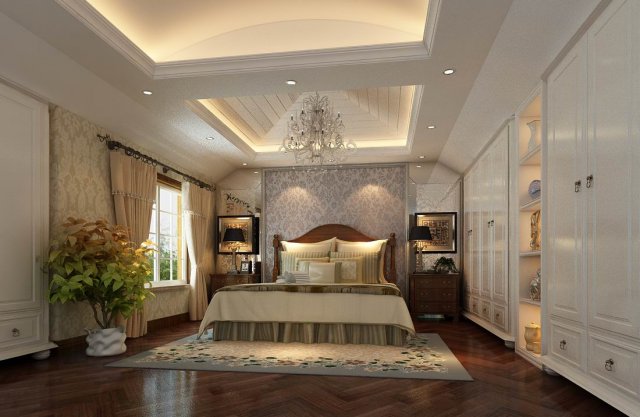Luxury stylish interior master Bedroom – 41 3D Model
