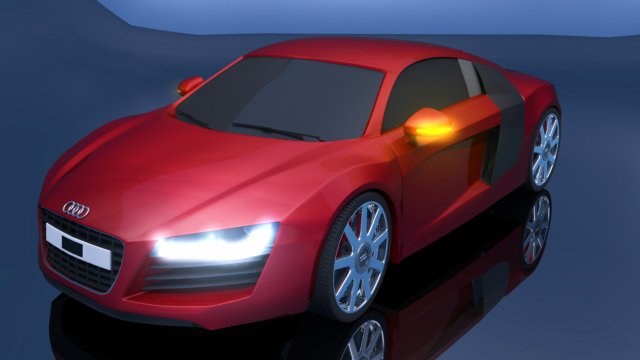 Audi car r8 Free 3D Model