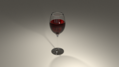 A glass of wine Free 3D Model