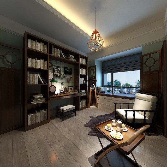 Family – Office – Study room -034 3D Model
