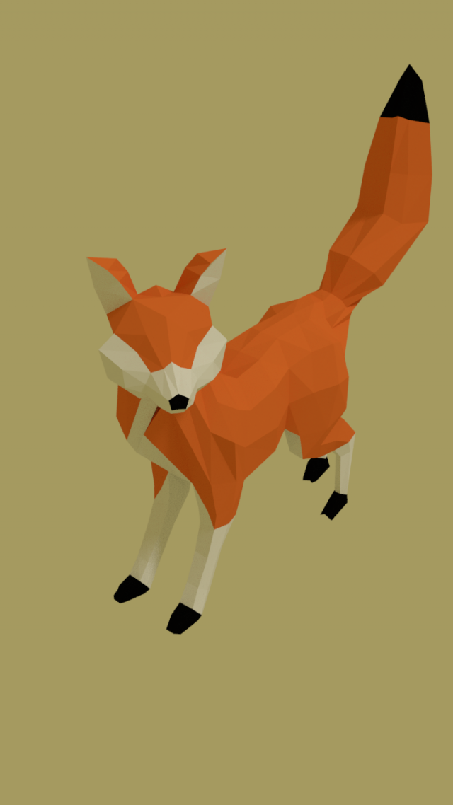 Low poly fox Free 3D Model