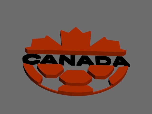 Canada Football National Team 3d Logo 3D Model