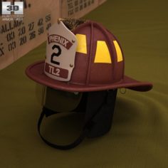 Firefighting Helmet 3D Model