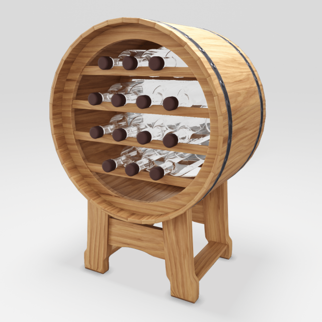 Barrel Stand For Wine 3D Model