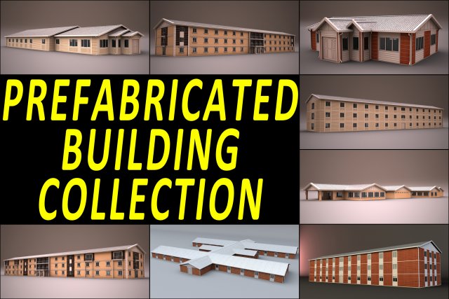 PREFABRICATED BUILDING COLLECTION 3D Model
