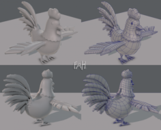 Chicken cartoon base 3D Model