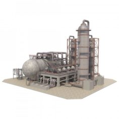 Industrial Oil Refinery 06 3D Model