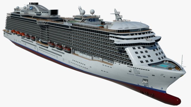 Cruise Ship Majestic Princess 3D Model