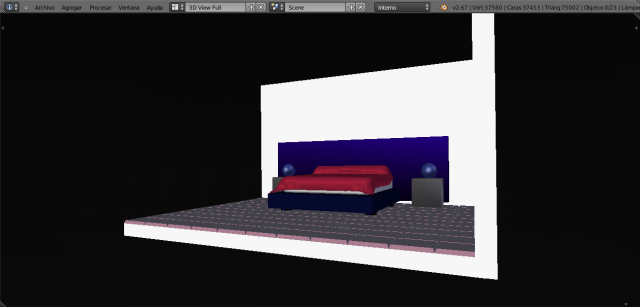 Fourth room mattress bed 3D Model