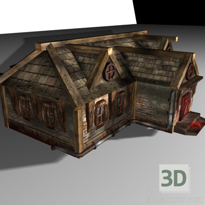 3D-Model 
Creepy House. Lowpoly decoration