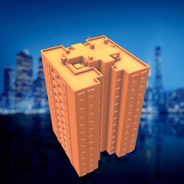 Generic City Building 02 3D Model