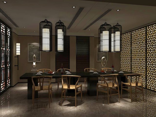 Business Restaurant – Coffee – Banquet 79 3D Model