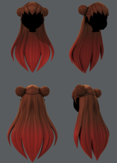 3D Hair style for girl V01 3D Model