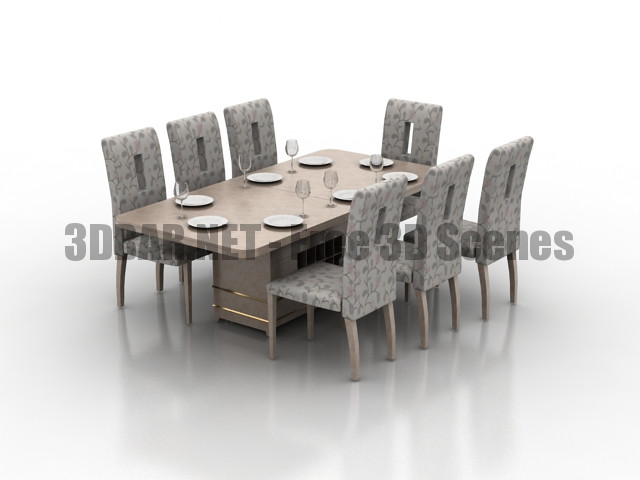 Dining Table set 3D Collection