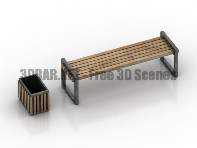 Bench urn 3D Collection