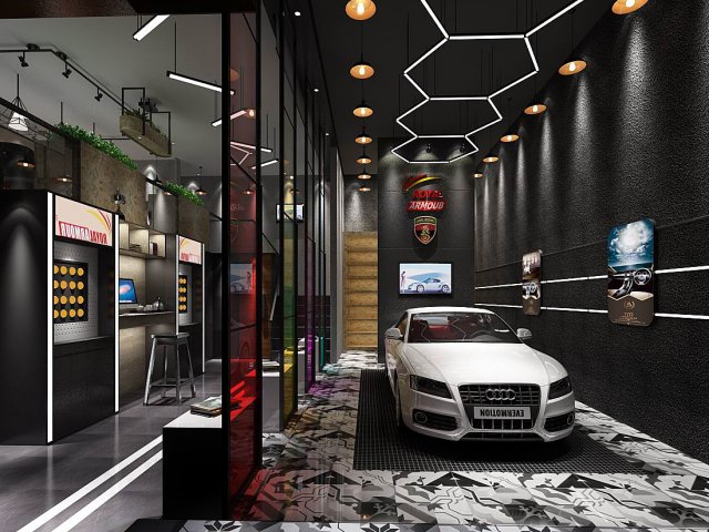 Shop – Commercial – Automotive showroom-9415 3D Model