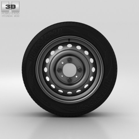 Hyundai Solaris Wheel 15 inch 001 3D Model
