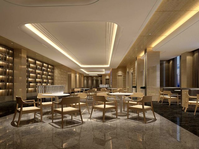 Business Restaurant – Coffee – Banquet 69 3D Model