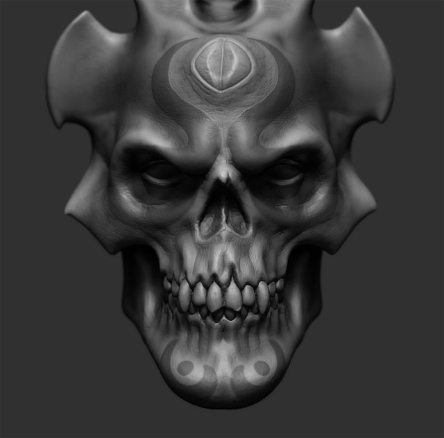 Demon Skull 3D Model