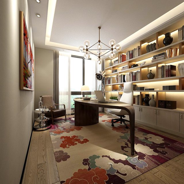 Family – Office – Study room -032 3D Model