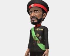 Haile Selassie low poly game character 3D Model