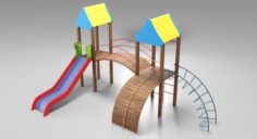 Cheerful Childrens Playground 3D Model