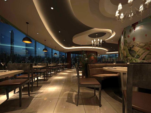 Business Restaurant – Coffee – Banquet 202 3D Model