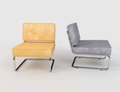 Zuiver Ridge Rib lounge chair 3D Model
