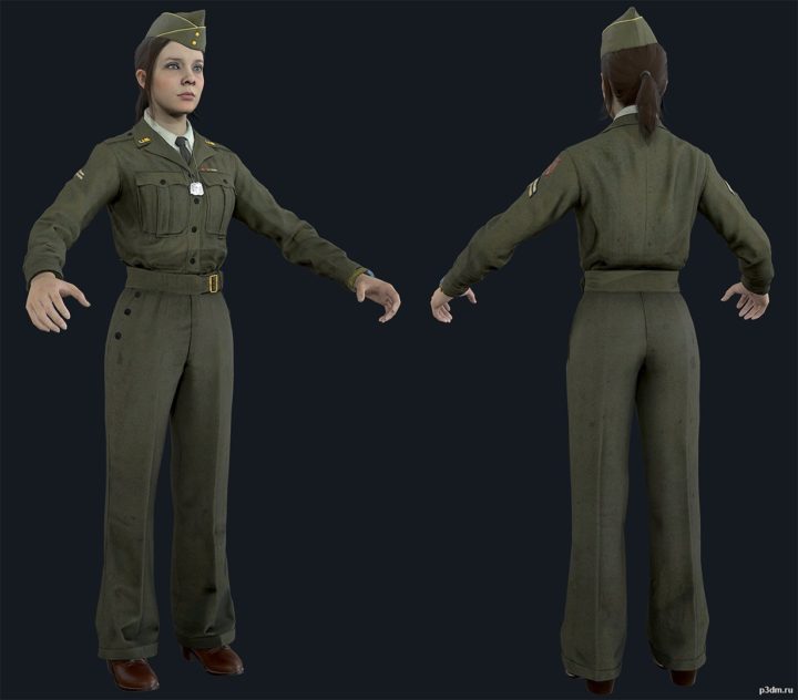 Quartermaster Corporal Green 3D Model