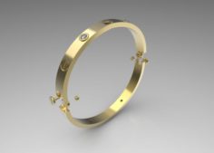 cartier bracelet 3d model