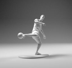 Footballer 02 Footstrike 06 Stl 3D Model