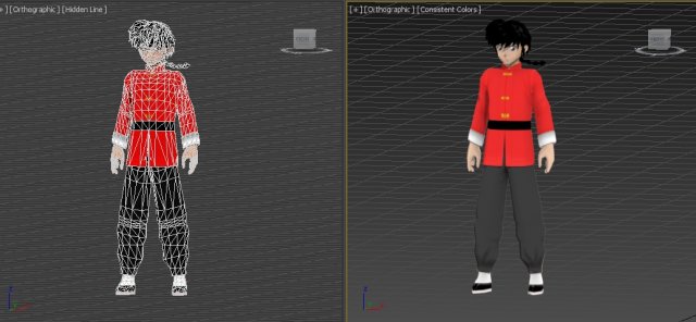 Ranma model VR – AR – low-poly 3D Model