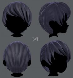 3D Hair style for boy V05 3D Model