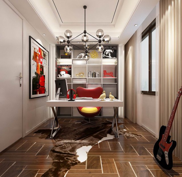 Family – Office – Study room -0176 3D Model