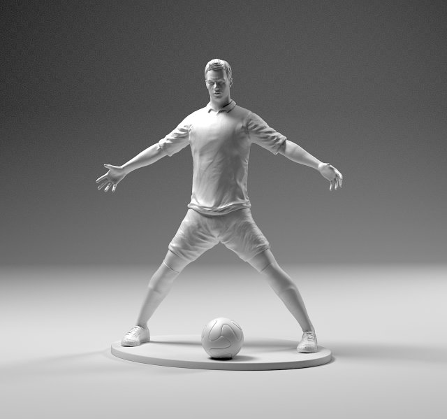 Footballer 02 PowerStand 01 STL 3D Model