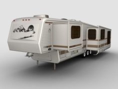 5th wheel traveling 3D Model