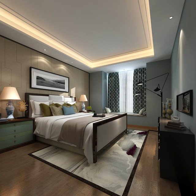 Beautifully stylish and luxurious bedrooms 09 3D Model