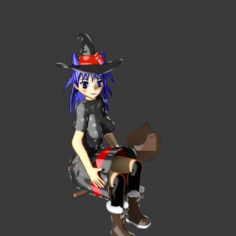 Witch-chan						 Free 3D Model