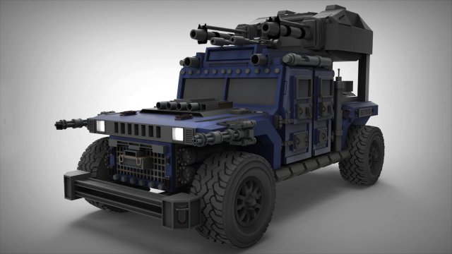 Humvee War Machine 3D Model